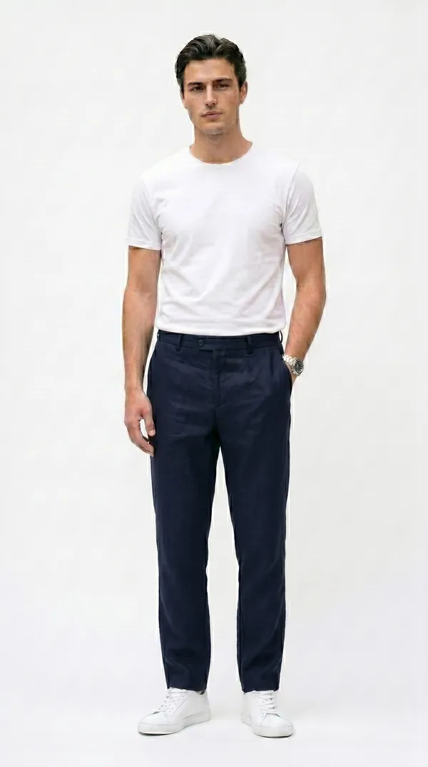 Blue_Premium_Cotton_Lycra_Pant_For_Men
