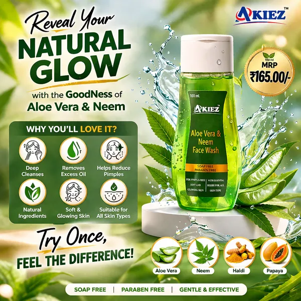 Akiez_Aloe_Vera_Neem_And_Haldi_Face_Wash_For_Clear_Glowing_Skin