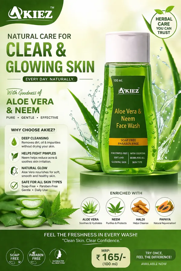 Akiez_Aloe_Vera_Neem_And_Haldi_Face_Wash_For_Clear_Glowing_Skin