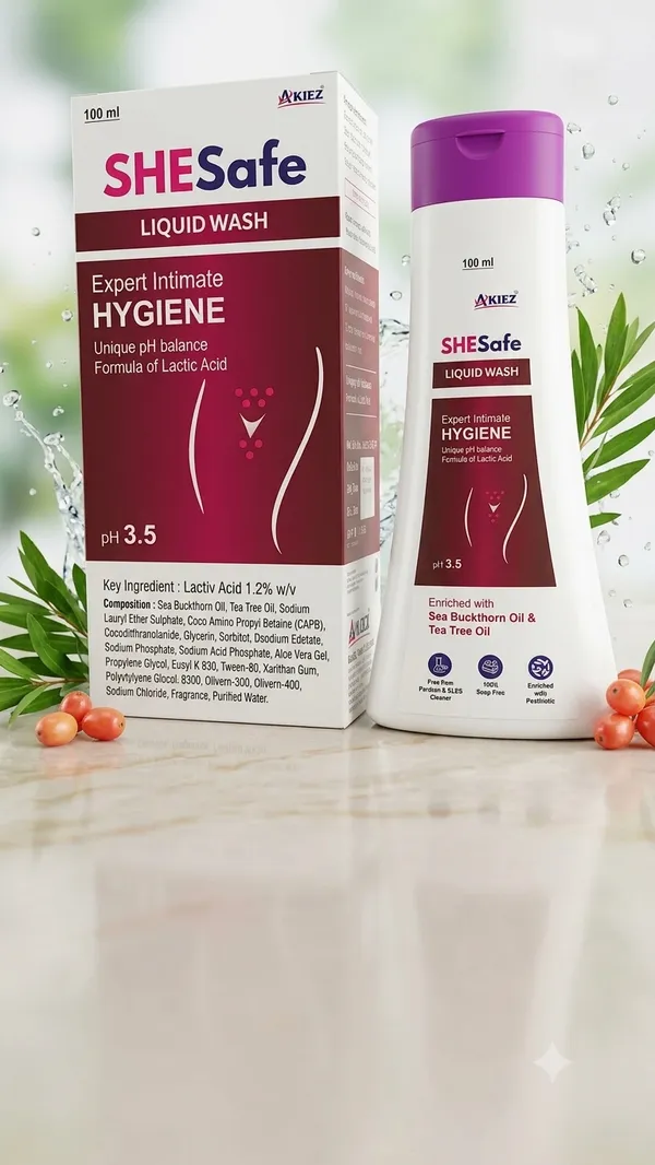 SHE_SAFE_Intimate_Wash_for_Women_100_ml_|_pH_Balanced_Expert_Intimate_Hygiene_with_Tea_Tree_Oil_Sea_Buckthorn_Oil_|_Daily_Freshness_Gentle_Intimate_Care_Paraben_&_SLES_Free