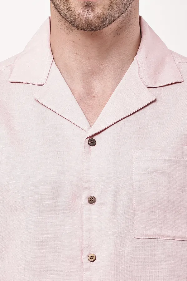 Pink_Premium_Linen_Short_Sleeve_Co-Ord_Set_For_Men
