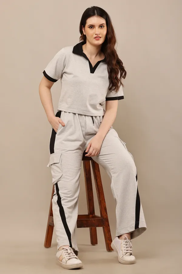Grey_Cotton_Blend_Polo_Collar_Lounge_Co-ord_Set_for_Women