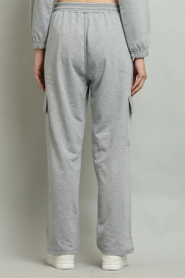Grey_Premium_Cotton_And_Polyester_Cargo_Pants_For_Women