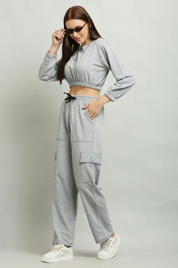 Grey_Premium_Cotton_And_Polyester_Cargo_Pants_For_Women