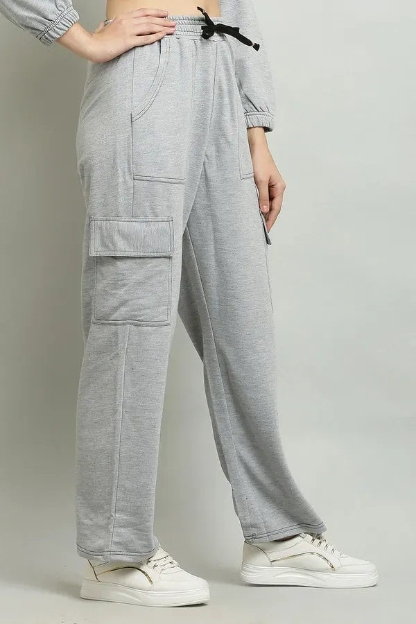 Grey_Premium_Cotton_And_Polyester_Cargo_Pants_For_Women