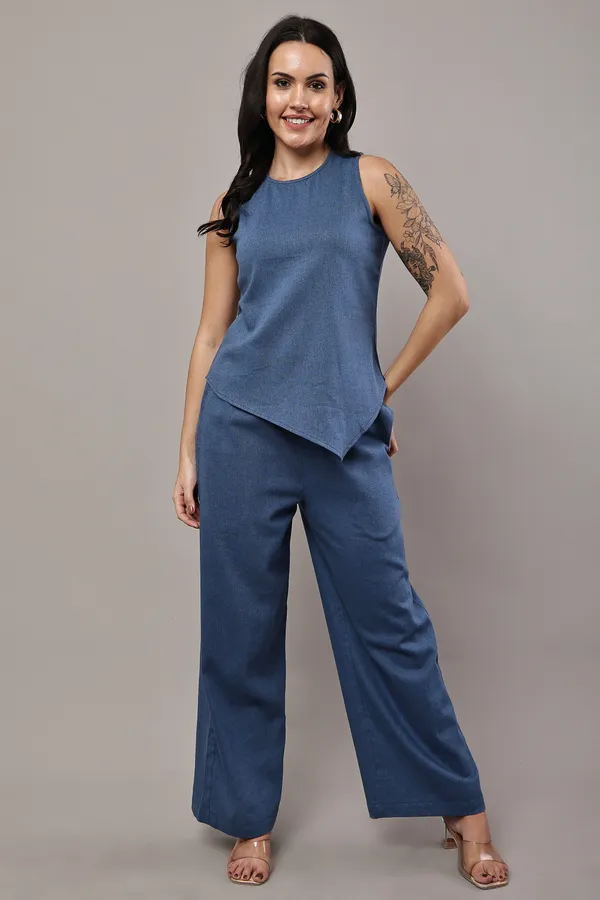 Blue_Premium_Rayon_Top_And_Pant_Set_For_Women