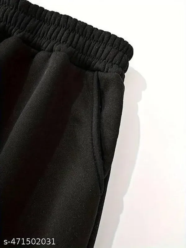 Black_Premium_Cotton_And_Polyester_Joggers_For_Women