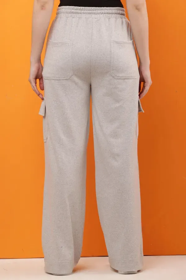 Grey_Premium_Cotton_French_Terry_Cargo_Pants_For_Women