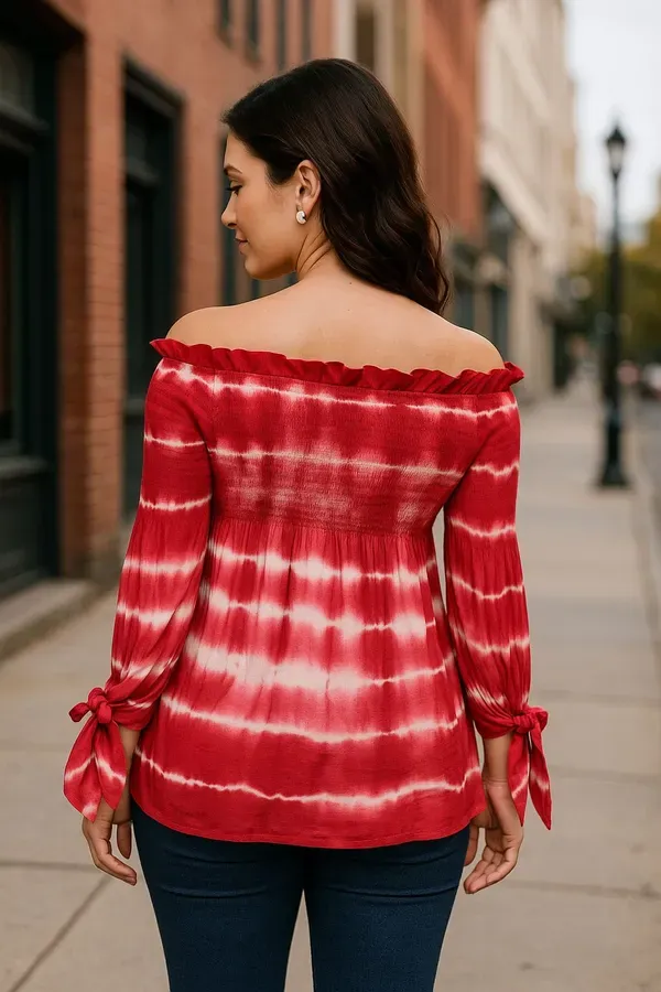 Red_Premium_Viscose_Rayon_Top_For_Women