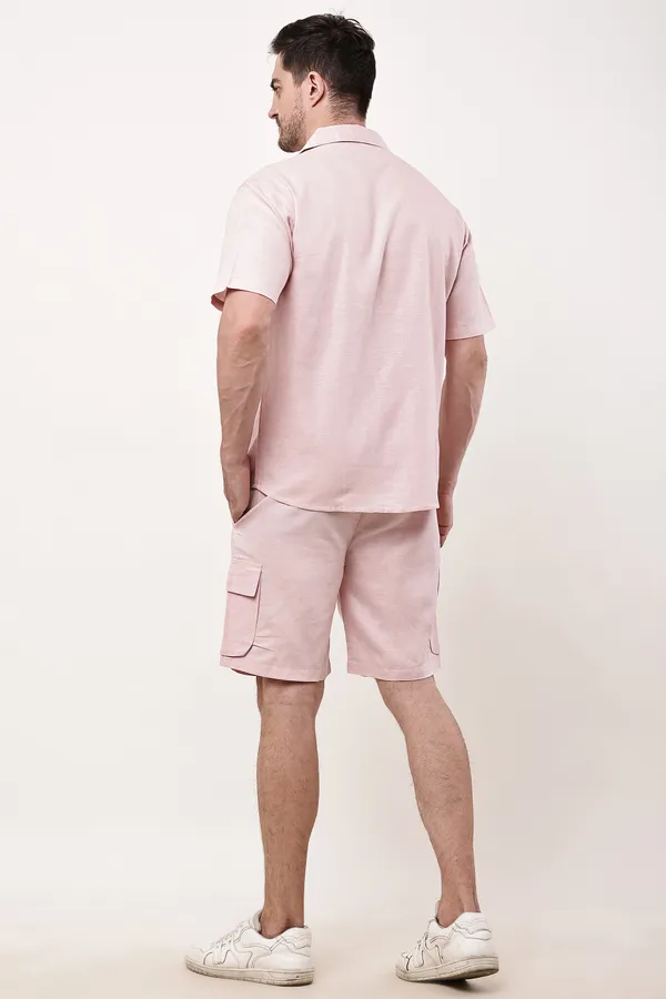 Pink_Premium_Linen_Short_Sleeve_Co-Ord_Set_For_Men