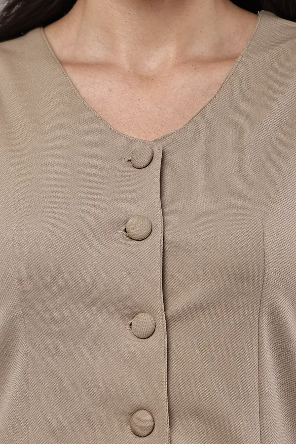 Beige_Premium_Cotton_Twill_Vest_And_Palazzo_Set_For_Women