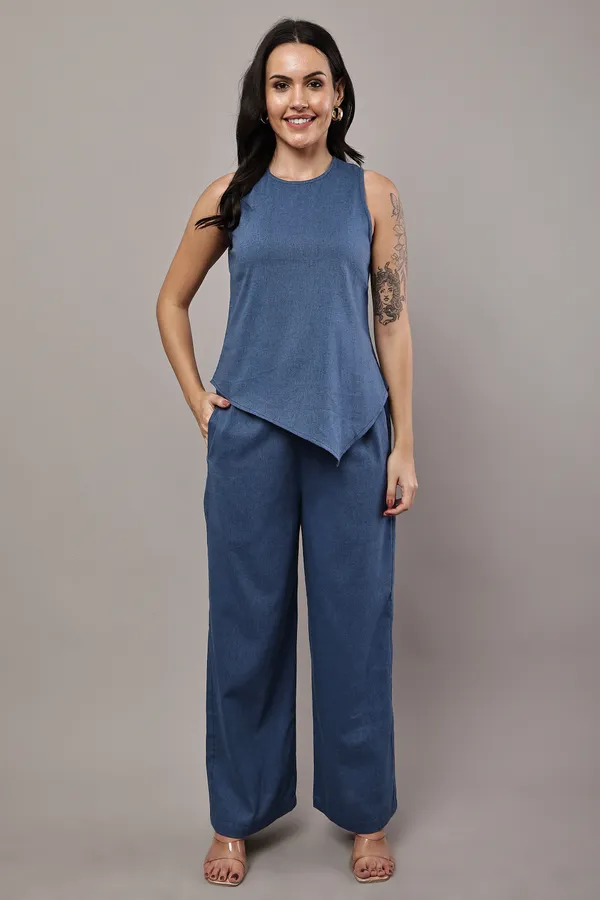 Blue_Premium_Rayon_Top_And_Pant_Set_For_Women