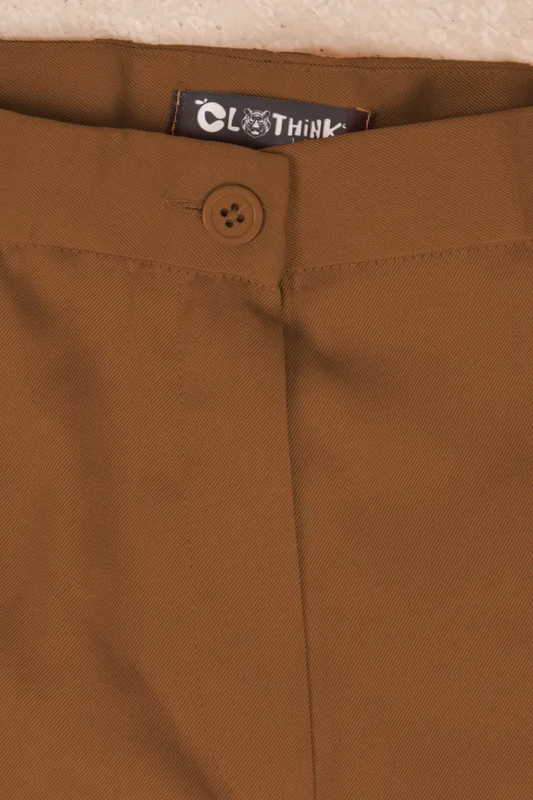 Brown_Premium_Polyester_Wide_Leg_Formal_Trousers_For_Women