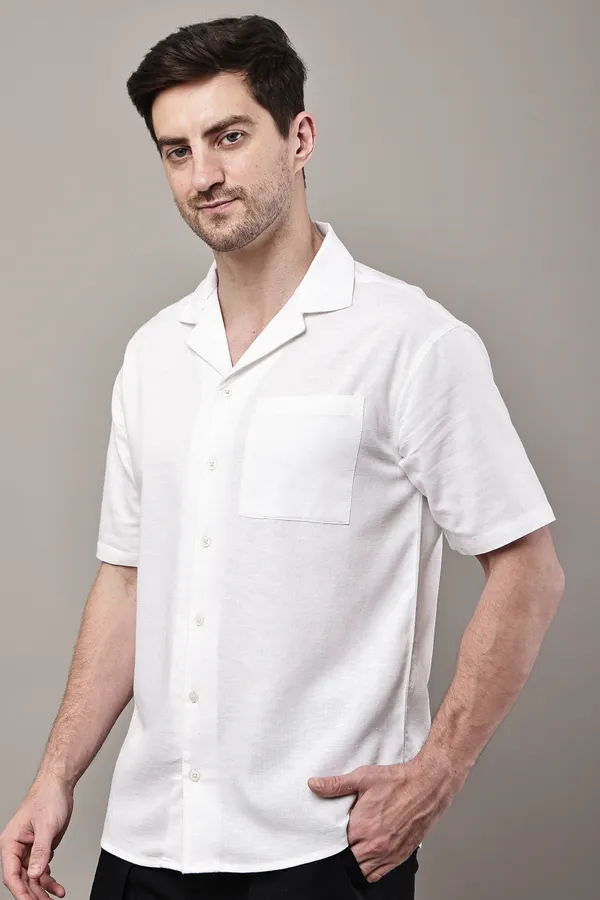 White_Premium_Linen_Camp_Collar_Shirt_For_Men
