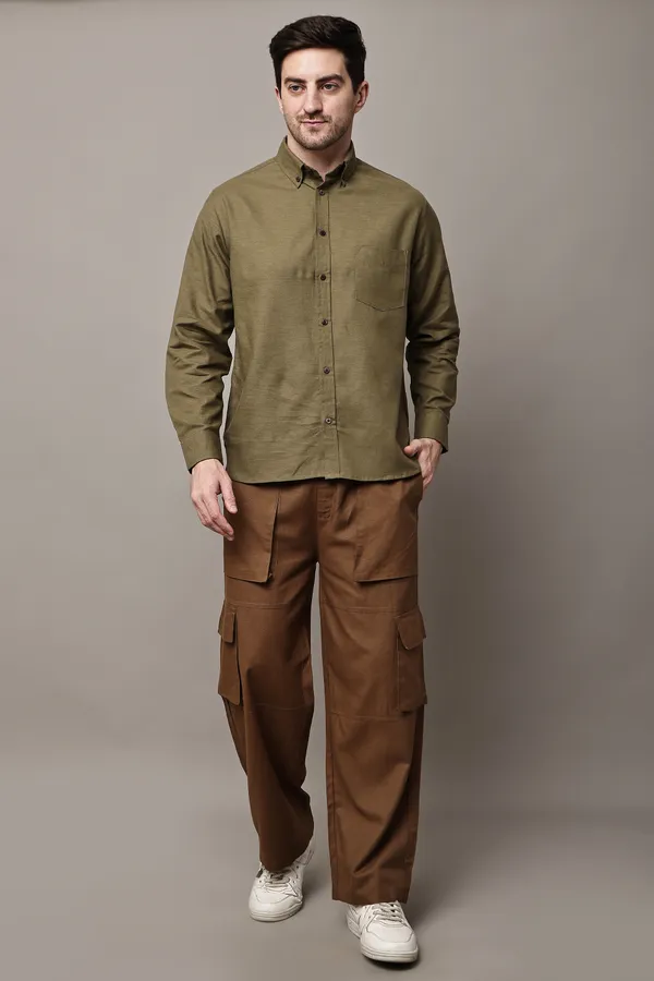 Olive_Green_Premium_Linen_Full_Sleeve_Shirt_For_Men