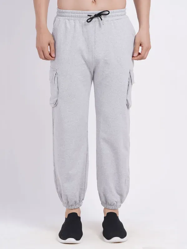 Grey_Premium_Cotton_And_Polyester_Cargo_Pants_For_Women