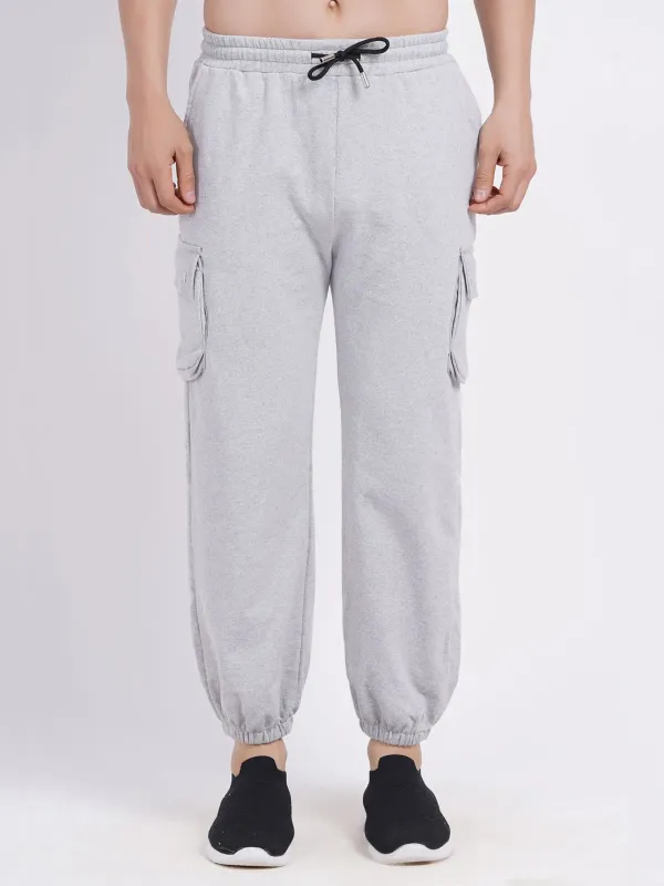 Grey_Premium_Cotton_And_Polyester_Cargo_Pants_For_Women