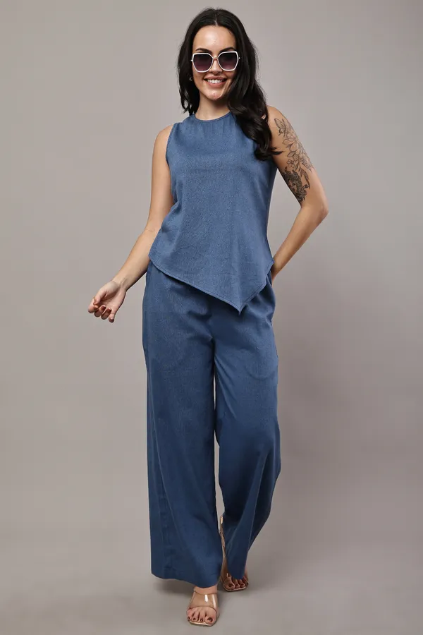 Blue_Premium_Rayon_Top_And_Pant_Set_For_Women
