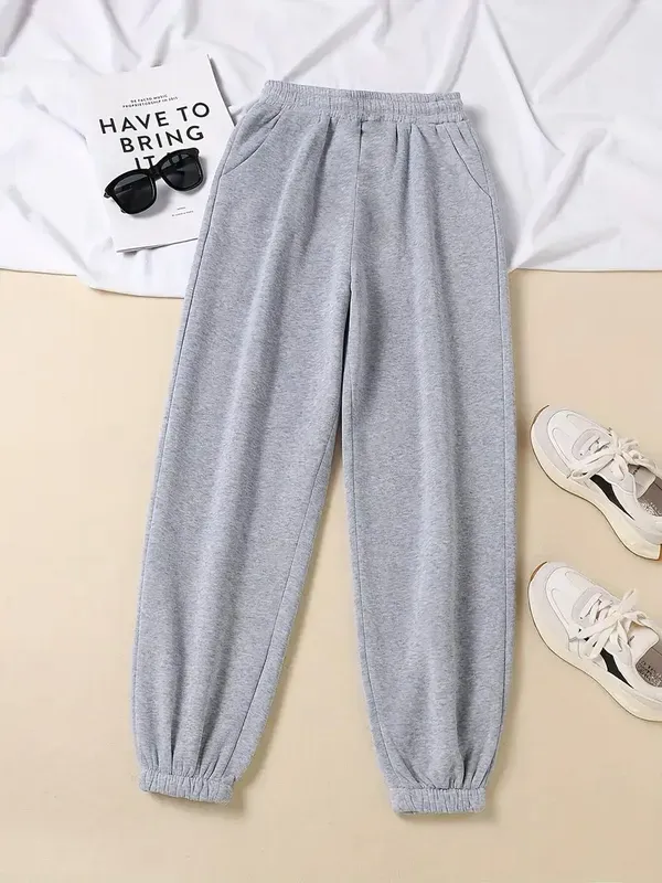 Grey_Premium_Cotton_And_Polyester_Joggers_For_Women