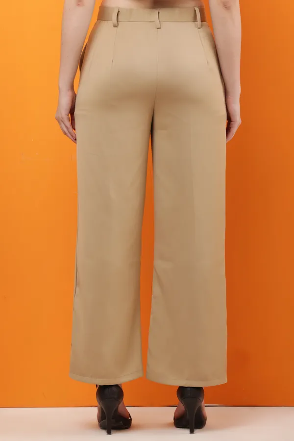Beige_Premium_Polyester_Straight_Fit_Trousers_For_Women