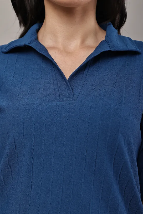 Blue_Premium_Texture_Polyester_Co-Ord_Set_For_Women