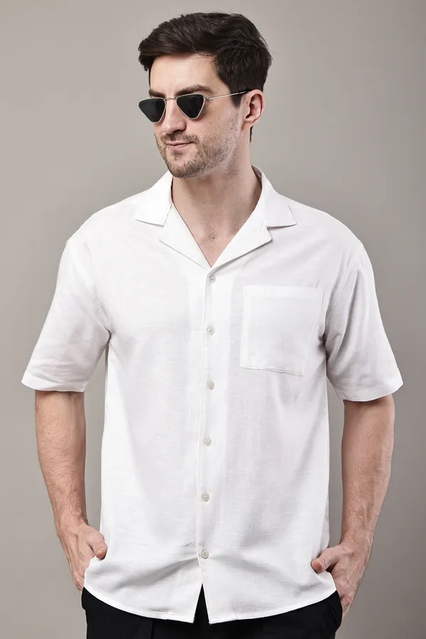 White_Premium_Linen_Camp_Collar_Shirt_For_Men