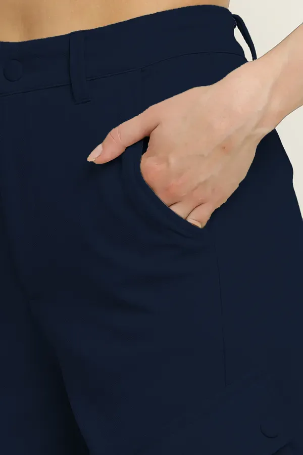Blue_Premium_Cotton_And_Polyester_Cargo_Pants_For_Women