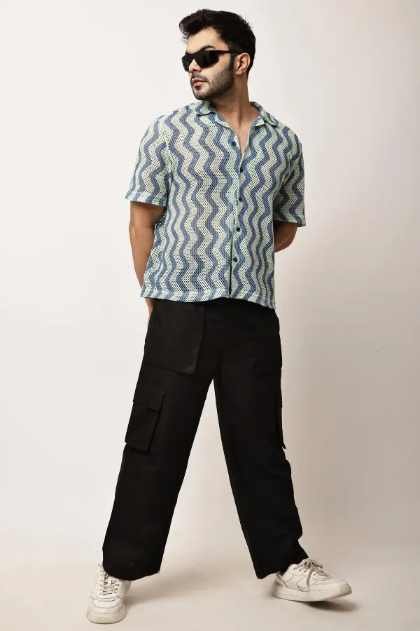 Black_Premium_Linen_Cargo_Pants_For_Men