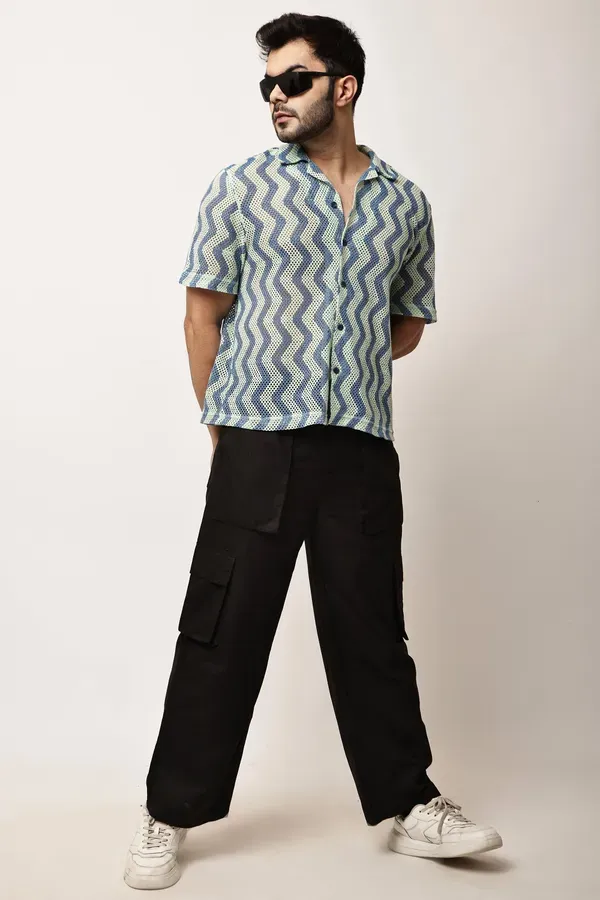 Black_Premium_Linen_Cargo_Pants_For_Men