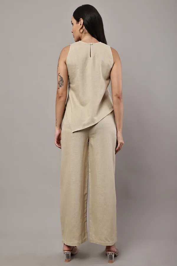 Beige_Premium_Rayon_Straight_Fit_Co-Ord_Set_For_Women
