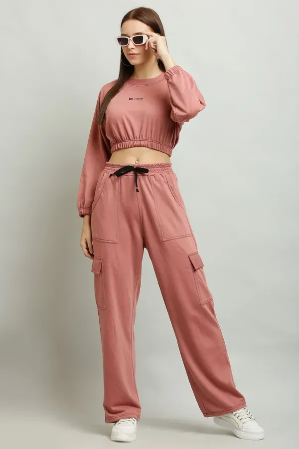 Pink_Premium_Cotton_And_Polyester_Co-Ord_Set_For_Women