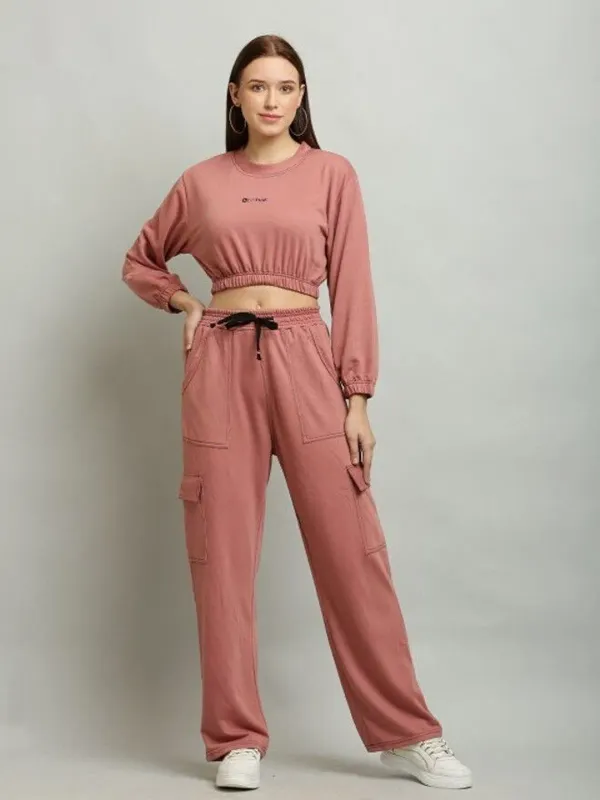Pink_Premium_Cotton_And_Polyester_Co-Ord_Set_For_Women