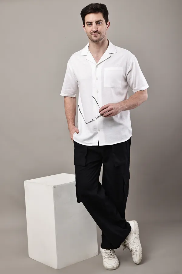 White_Premium_Linen_Camp_Collar_Shirt_For_Men