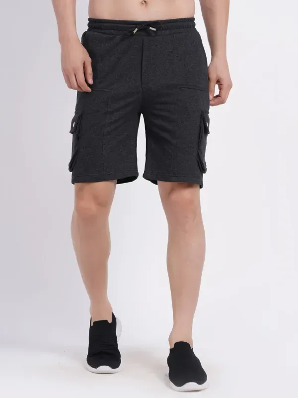 Black_Premium_Cotton_And_Polyester_Shorts_For_Men