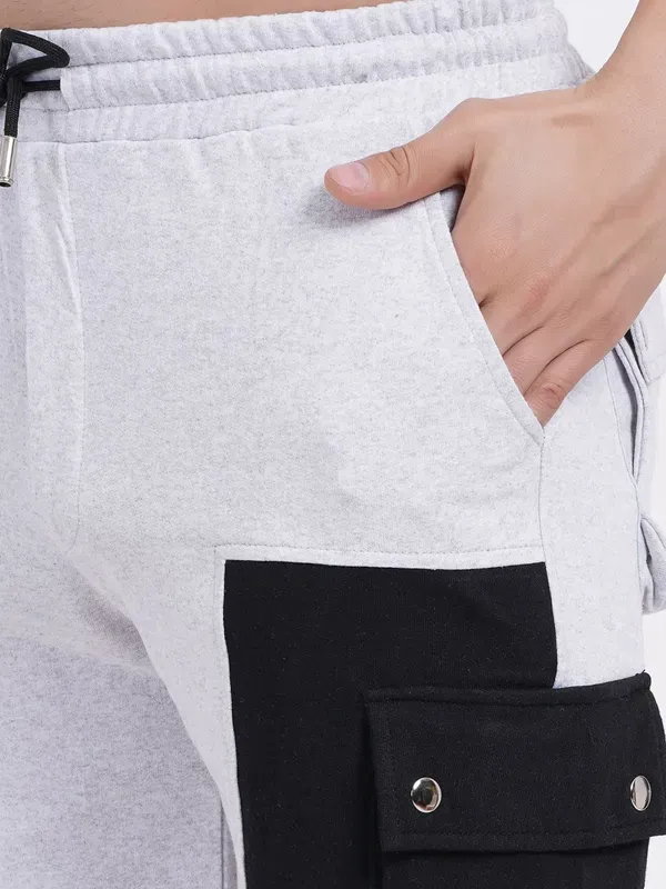 Grey_Premium_Cotton_And_Polyester_Shorts_For_Men
