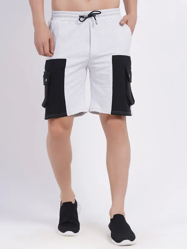 Grey_Premium_Cotton_And_Polyester_Shorts_For_Men