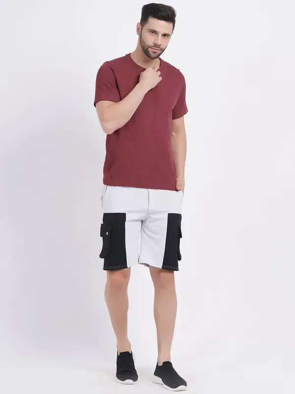 Grey_Premium_Cotton_And_Polyester_Shorts_For_Men
