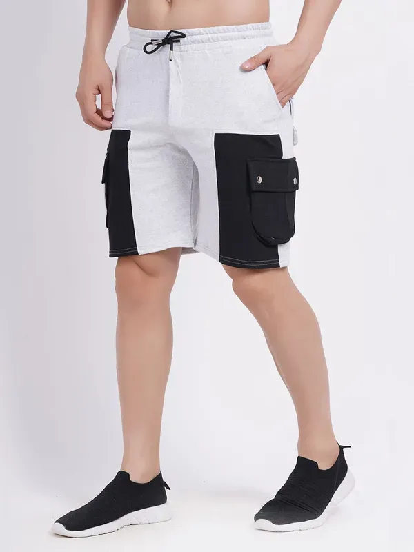 Grey_Premium_Cotton_And_Polyester_Shorts_For_Men