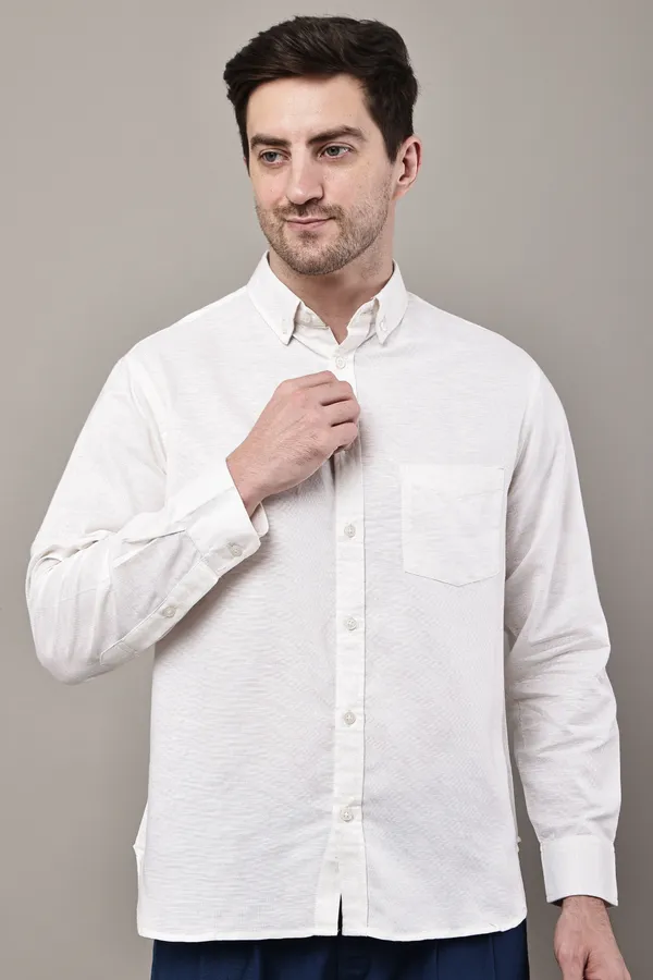 White_Premium_Linen_Button-Down_Shirt_For_Men