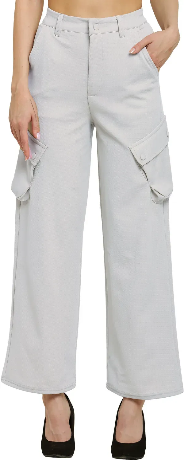 Light_Blue_Premium_Cotton_And_Polyester_Cargo_Pants_For_Women
