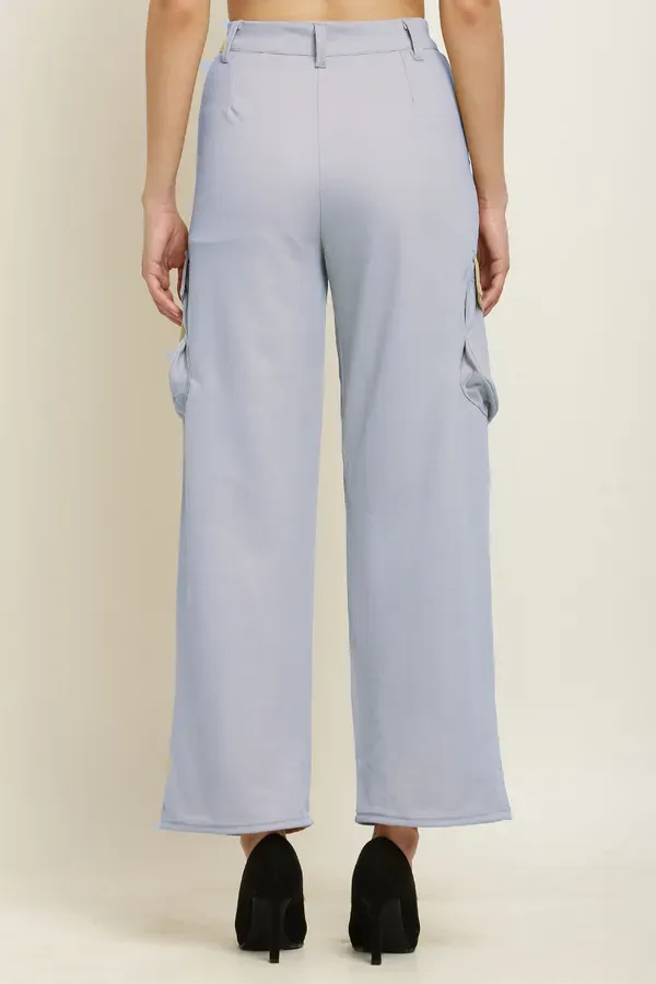 Light_Blue_Premium_Cotton_And_Polyester_Cargo_Pants_For_Women