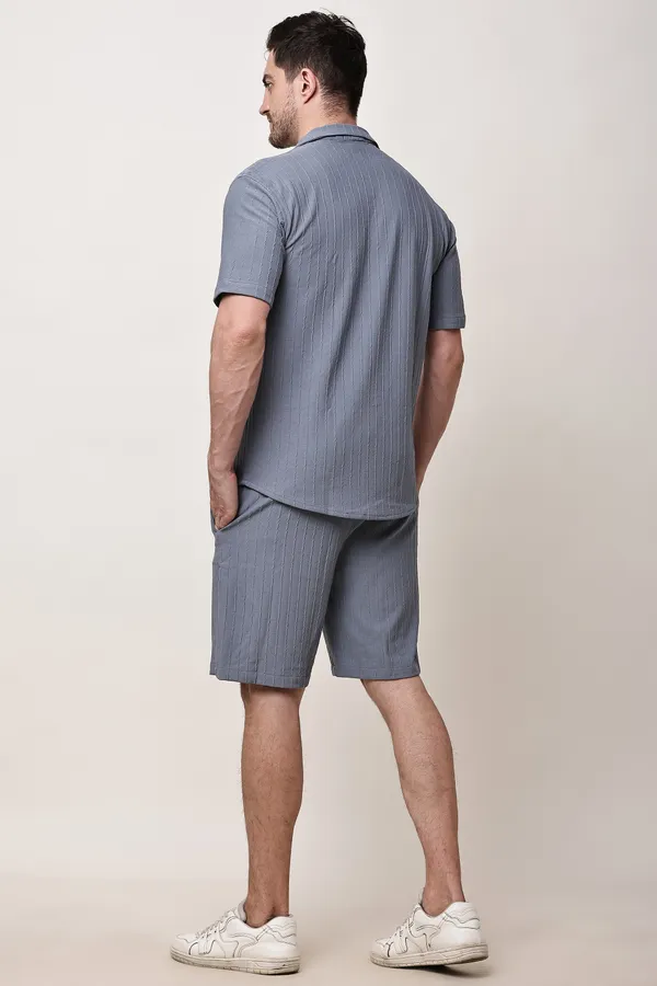 Grey_Premium_Texture_Polyester_Shirt_And_Shorts_Lounge_Set_For_Men