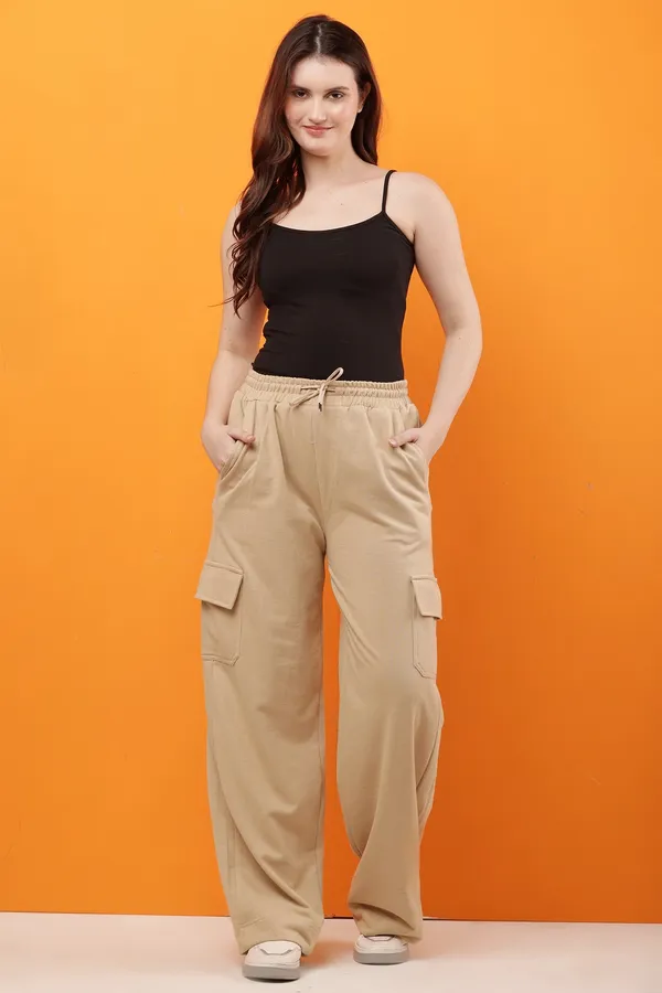 Beige_Cotton_Cargo_Wide_Leg_Pants_for_Women
