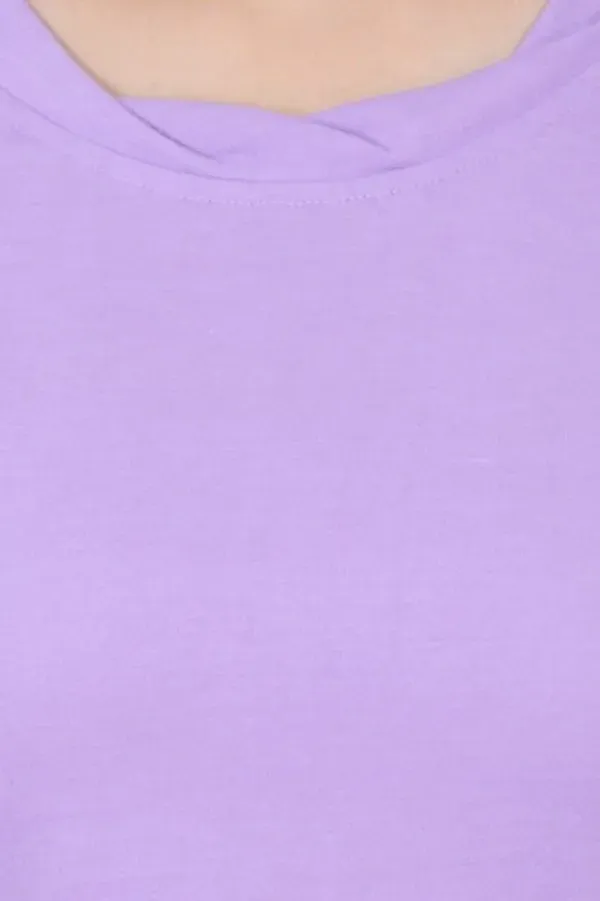Purple_Premium_Cotton_And_Polyester_T-Shirt_For_Women