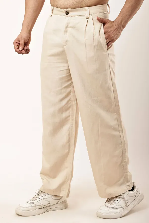 Beige_Premium_Linen_And_Cotton_Formal_Trousers_For_Men