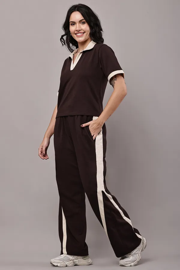 Brown_Contrast_Collar_Polo_Top_and_Wide_Leg_Pants_Co-ord_Set_for_Women