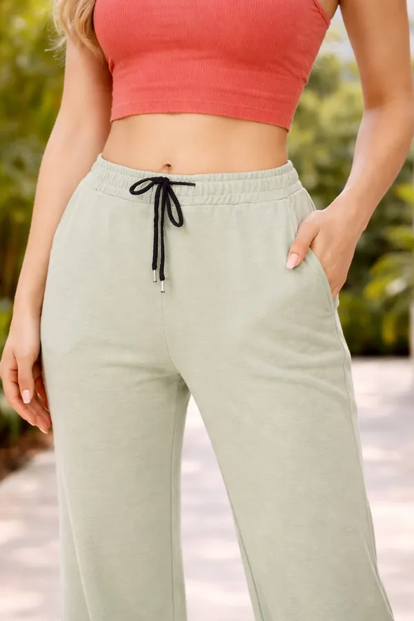 Light_Green_Premium_Cotton_French_Terry_Wide_Leg_Trousers_For_Women