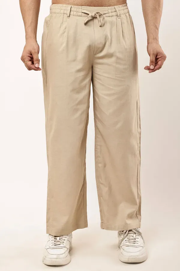Beige_Premium_Linen_And_Cotton_Casual_Trousers_For_Men
