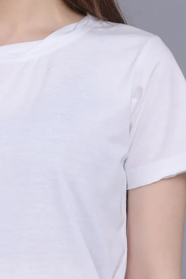 White_Premium_Cotton_And_Polyester_T-Shirt_For_Women