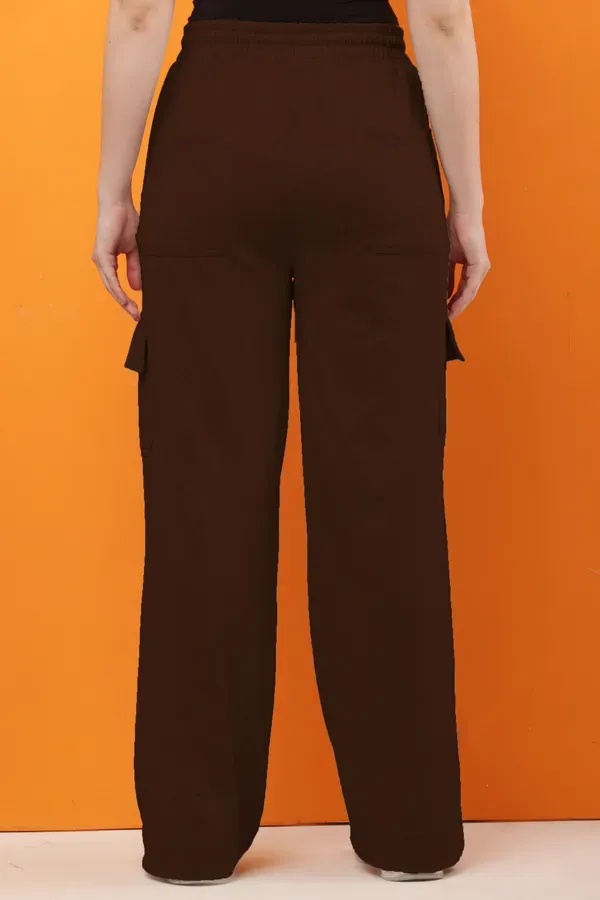 Brown_Premium_Cotton_French_Terry_Cargo_Pants_For_Women